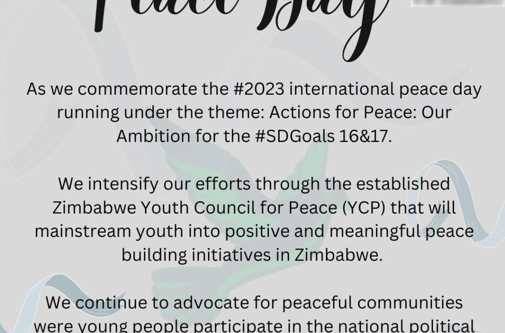 Commemorating International Peace Day