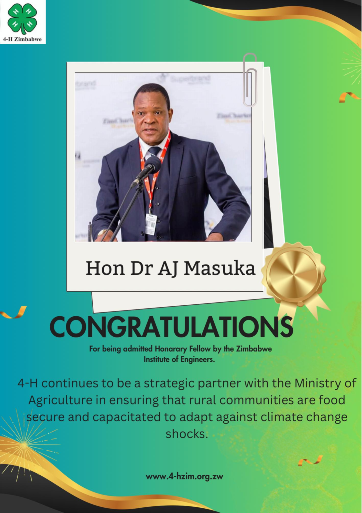 Congratulations to the Minister of Lands, Agriculture, Fisheries, Water and Rural Development, Hon A.J Masuka.