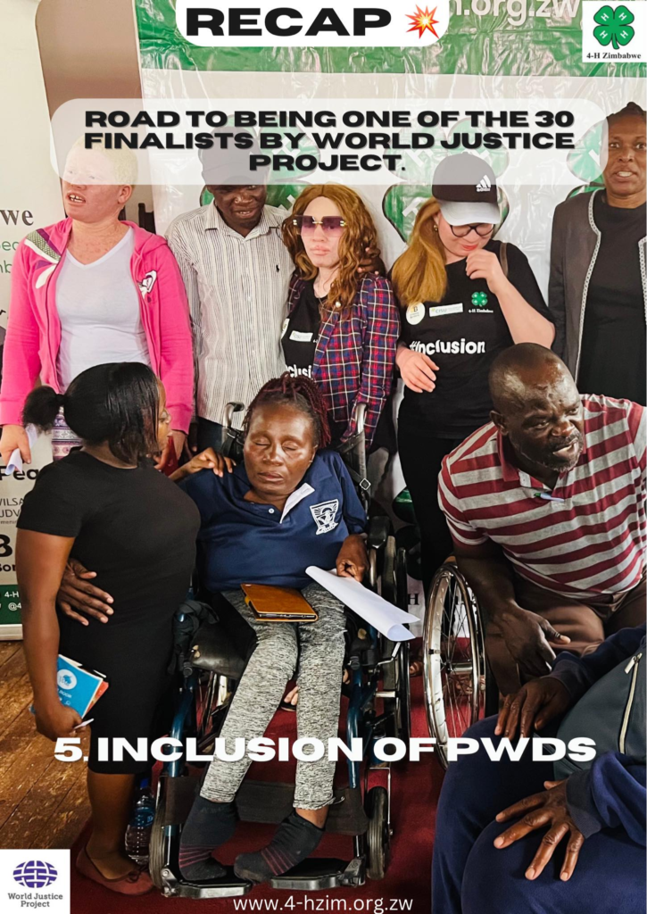 5. Inclusion of people with disabilities (PwDs) – Road to being shortlisted by World Justice Project.