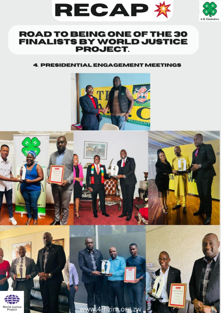 4. Presidential engagement meetings – Road to being one of the 30 finalists by World Justice Project.
